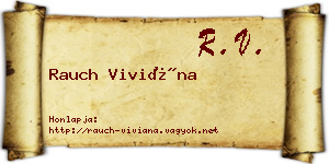 Rauch Viviána névjegykártya